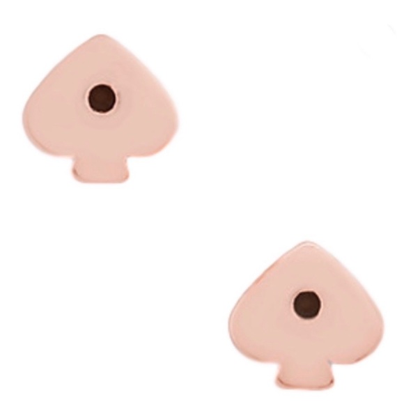 KATE SPADE • Rose Gold Rock Solid Crystal Clear Earrings - Picture 4 of 6